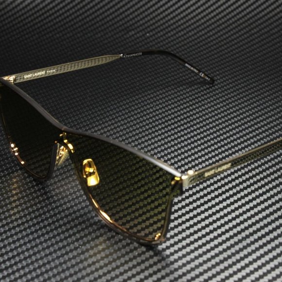 Saint Laurent Unisex Gold and Green Sunglasses! - Picture 2 of 4